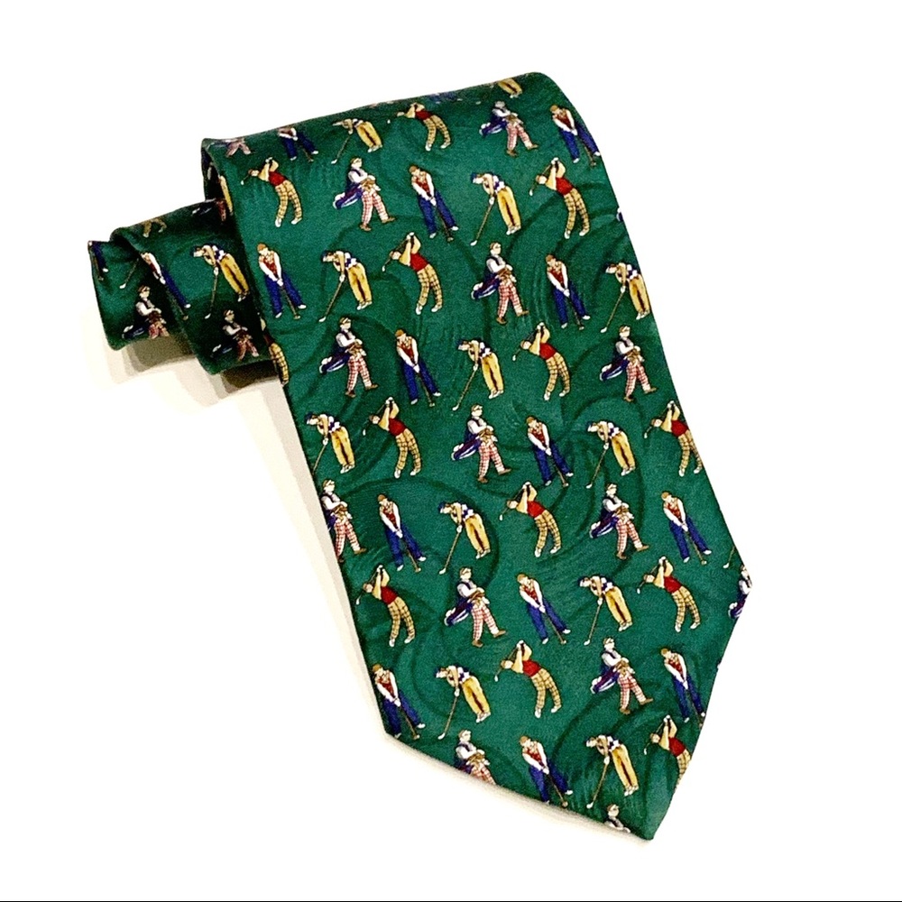 Crooks & Creed London 100% Silk Golf Tie